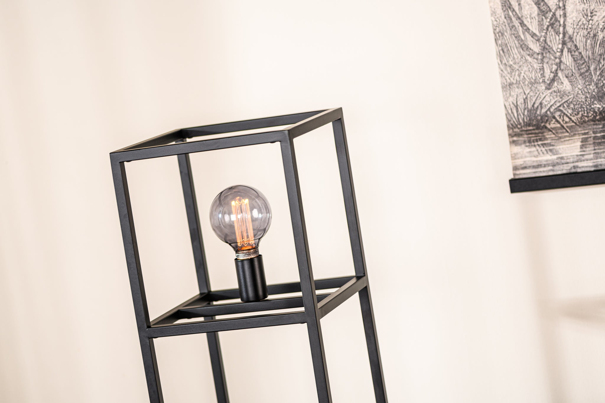 Vloerlamp, 1-lichts, V340 zwart