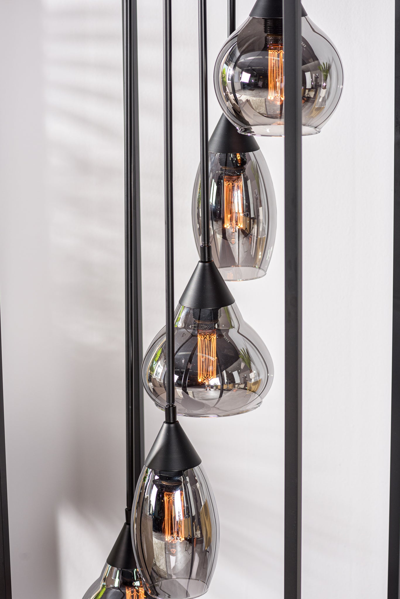 Vloerlamp, 5-lichts, V340 smoke glas