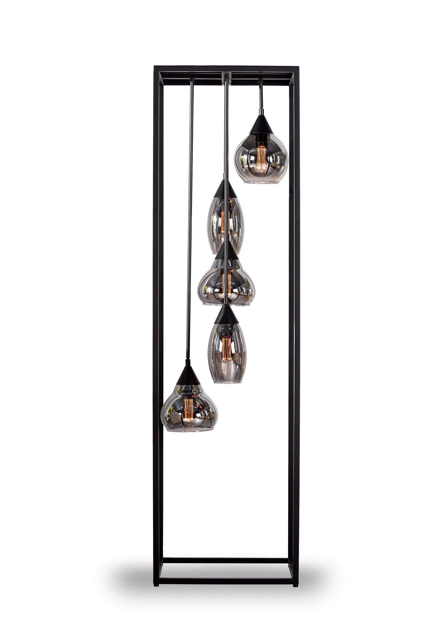 Vloerlamp, 5-lichts, V340 smoke glas