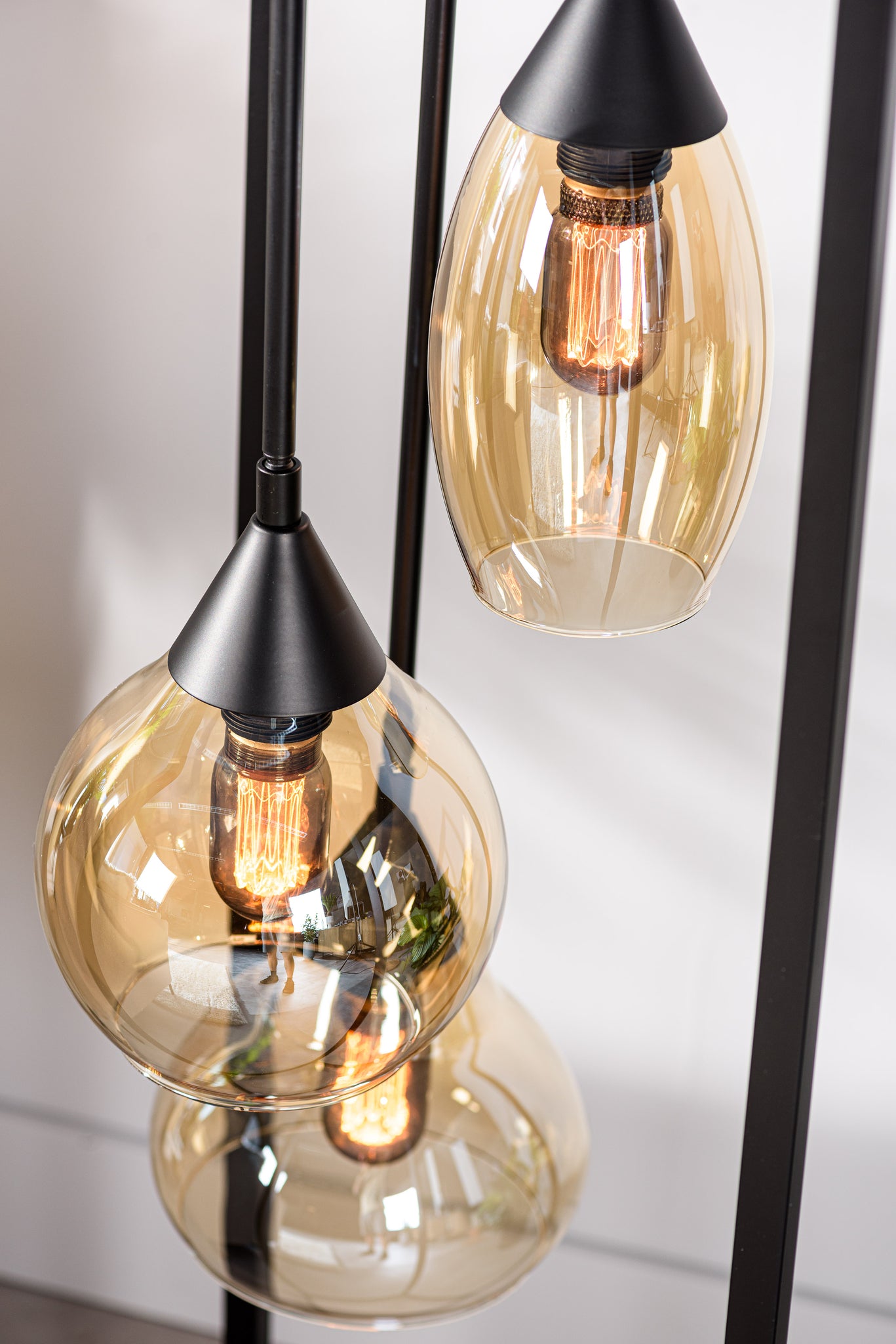 Vloerlamp, 5-lichts, V550 amber glas