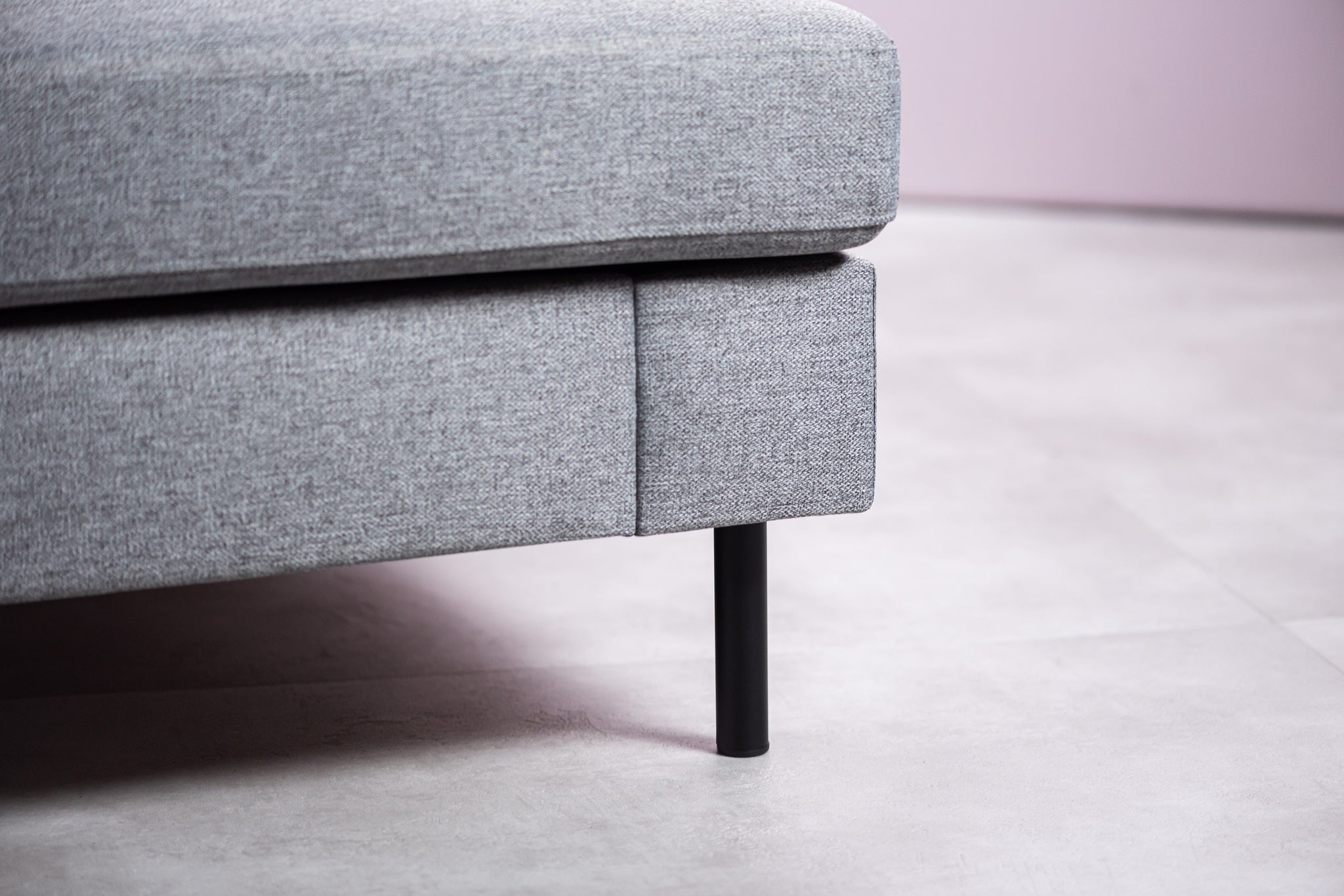 3-zits hoekbank rechts, stof Malmo 90, M311 grijs