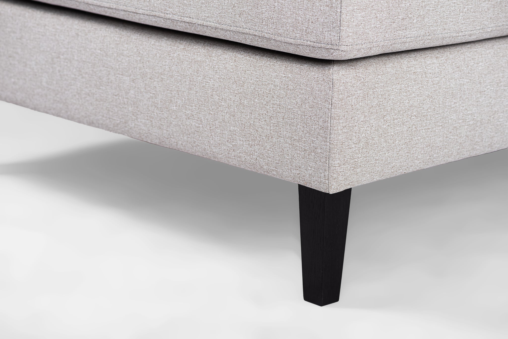 3-zits hoekbank links, stoffen bekleding 83, C311 grijs