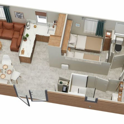 Mobil-home Atalanta - 2 chambres - 1080x420cm