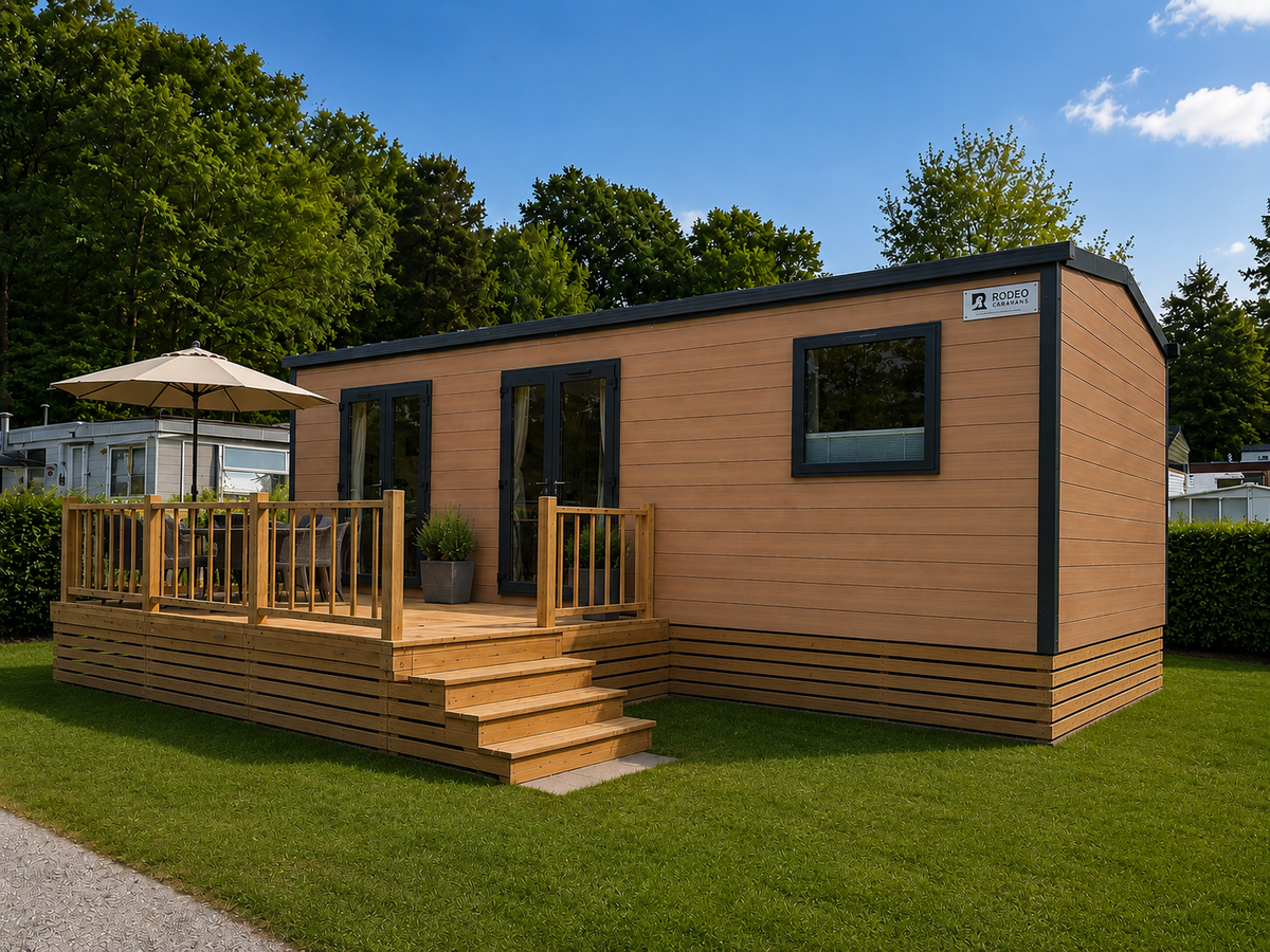 Nieuwe Lodge Grand Large 2 - 2 slaapkamers - 820x400cm - Camping Rochers Des Glawans - Durbuy