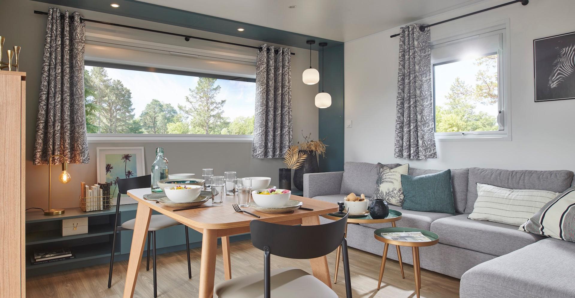 Nieuwe Lodge Mistral Premium Snow - 2 slaapkamers - 1080x400cm - Camping Asterix - Sleutel op de deur