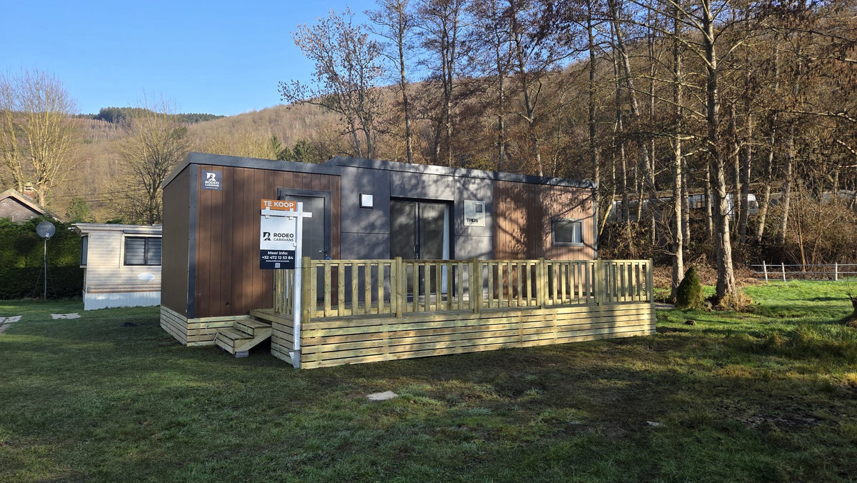 Nieuwe Stacaravan Taos D4 - 2 slaapkamers - 1018x430cm - Camping Lohan, La Roche-en-Ardenne, op perceel