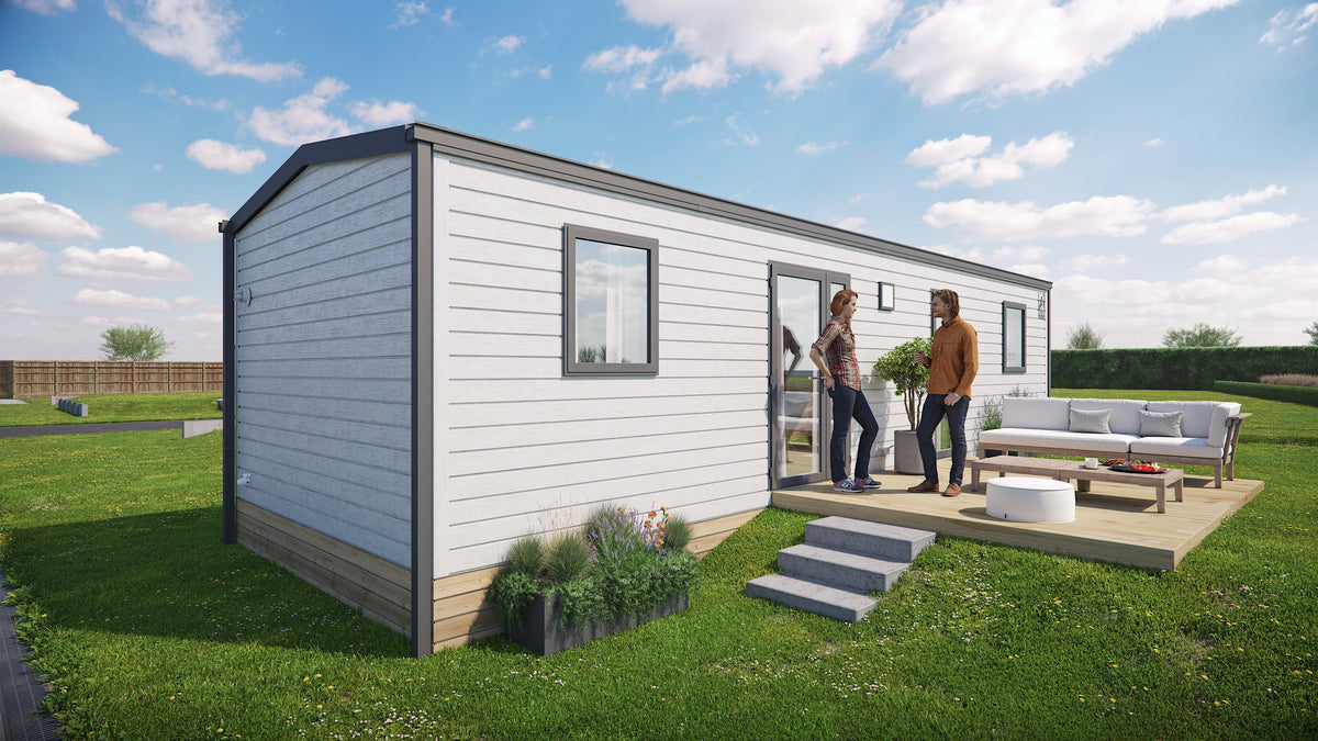 Nieuwe Lodge Caracas Premium - 3 slaapkamers - 1080x400cm - Camping Asterix - Sleutel op de deur