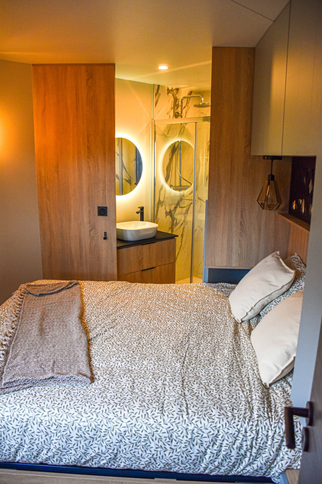 Nieuwe stacaravan Solarium met terras en dakterras - 2 slaapkamers - 1020x450cm - Camping Papillon Bouillon P12