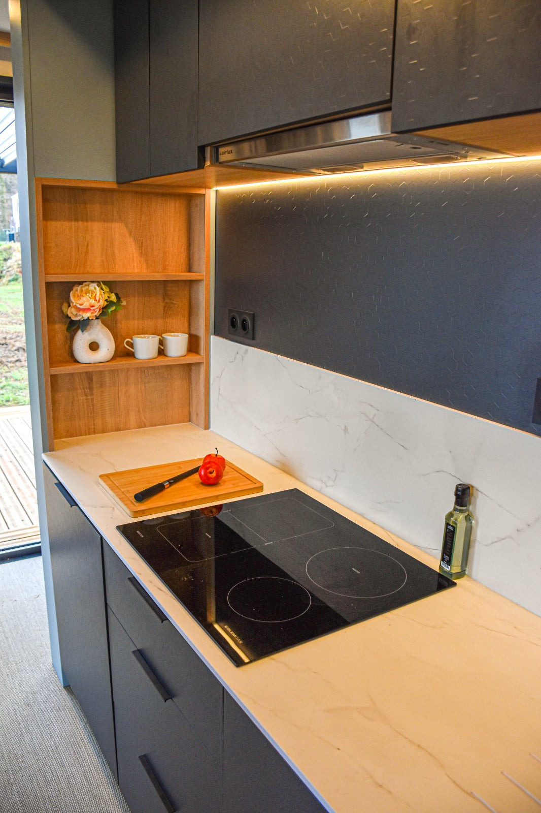 Nieuwe stacaravan Solarium met terras en dakterras - 2 slaapkamers - 1020x450cm - Camping Papillon Bouillon P12