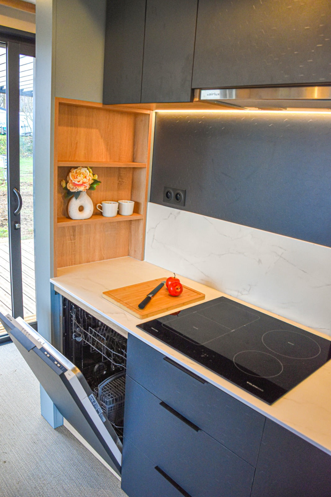 Nieuwe stacaravan Solarium met terras en dakterras - 2 slaapkamers - 1020x450cm - Camping Papillon Bouillon P12