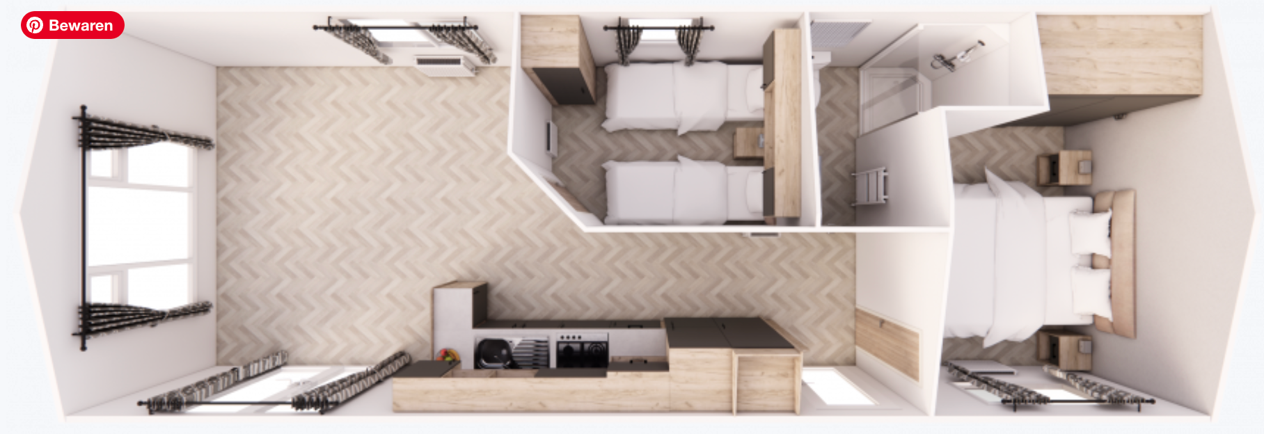 Nieuwe - Willerby - Stacaravan Premium - 1100/2 - 2 slaapkamers - 1100x400cm